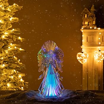 Amazon.com: Glitzhome LED Lighted Angel Statue Figurine